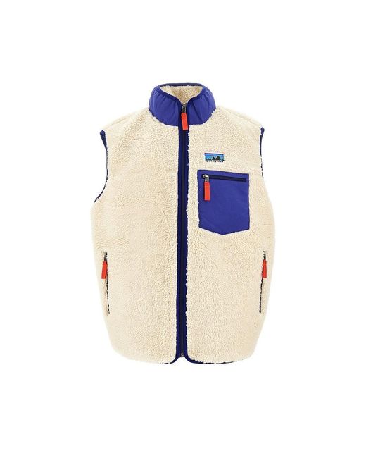 Patagonia Blue 'Classic Retro-X' Fleece Vest for men