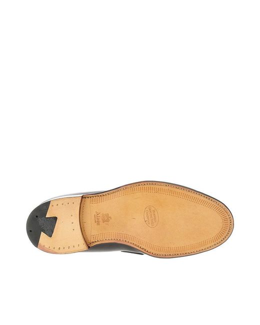 Alden Black Spazzolato Leather Loafers With Tassels for men