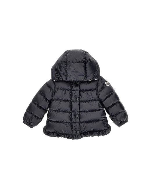 Moncler Blue 'Tazui' Nylon Downjacket With Logo Patch Kids