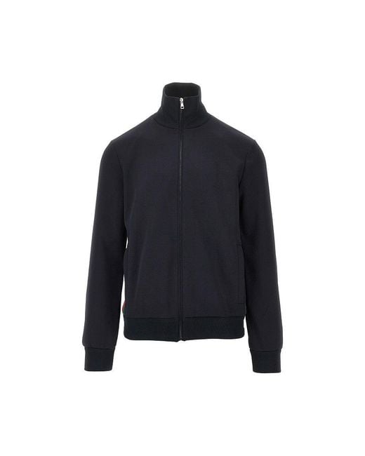 Gucci Blue Technical Jersey Track Jacket With Web Motif for men