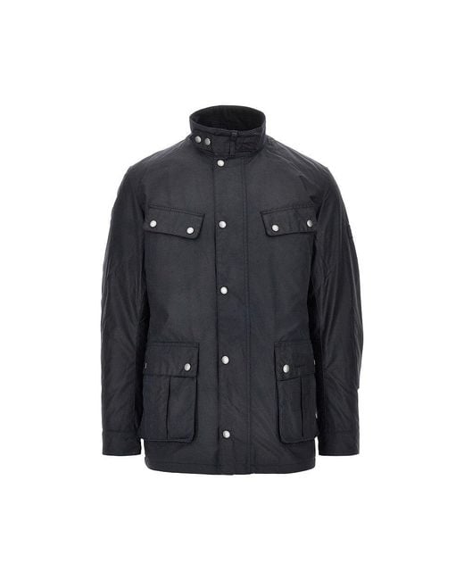 Barbour Black 'Duke' Waxed Cotton Jacket for men
