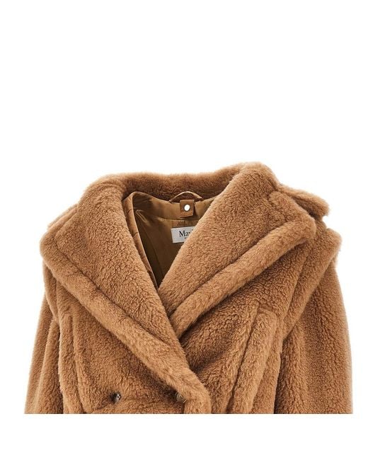 Max Mara Brown Teddy Fabric 2-In-1 Cropped Jacket
