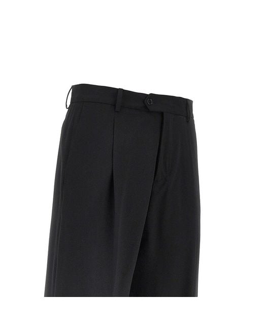 BRERAS Milano Black 'Orazio' Pants With Dart for men