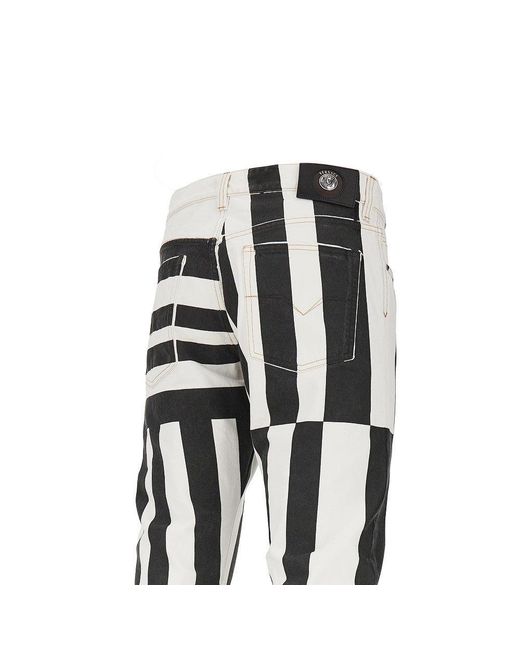 Versace Black Denim Jeans With Sylvester Print for men