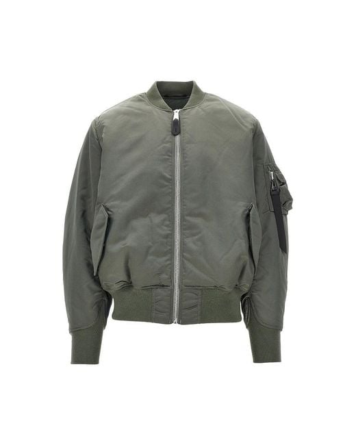 Alpha Industries Green Reversible Ma-1 Base Flight Jacket for men