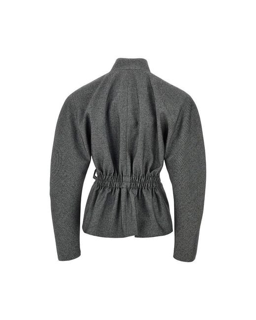 ANDAMANE Gray 'Margaux' Viscose-Blend Jacket