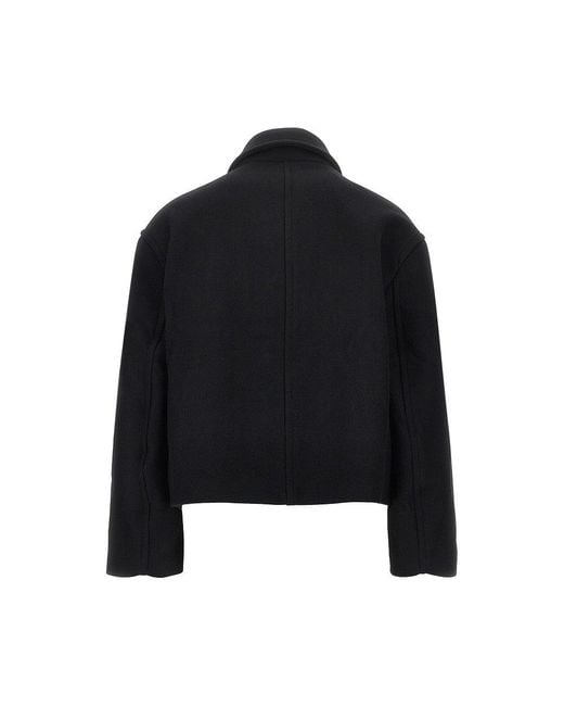 Studio Nicholson Black Double Zip-Up Short Coat for men