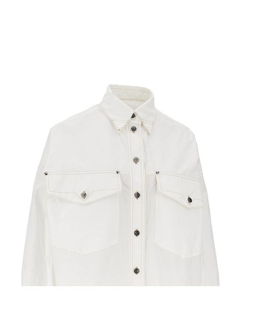 Versace White Cotton Poplin Shirt
