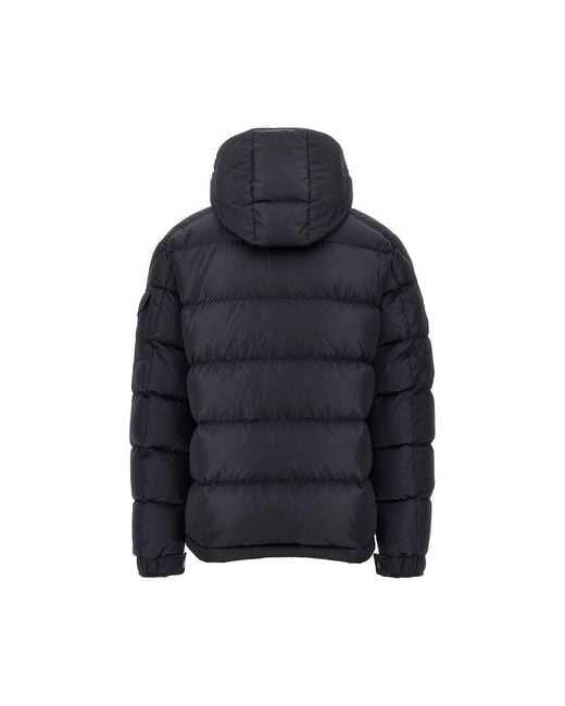 Moncler Blue Maya' Hooded Down Jacket for men