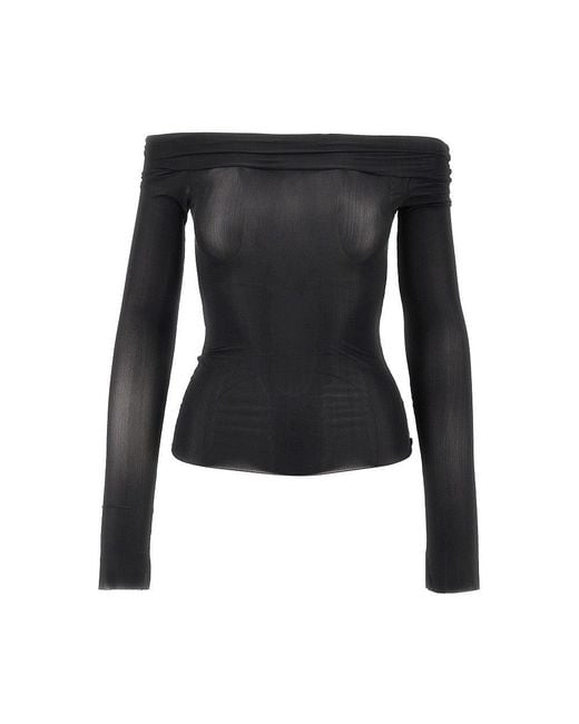 Maygel Coronel Black Stretch Technical Jersey Top