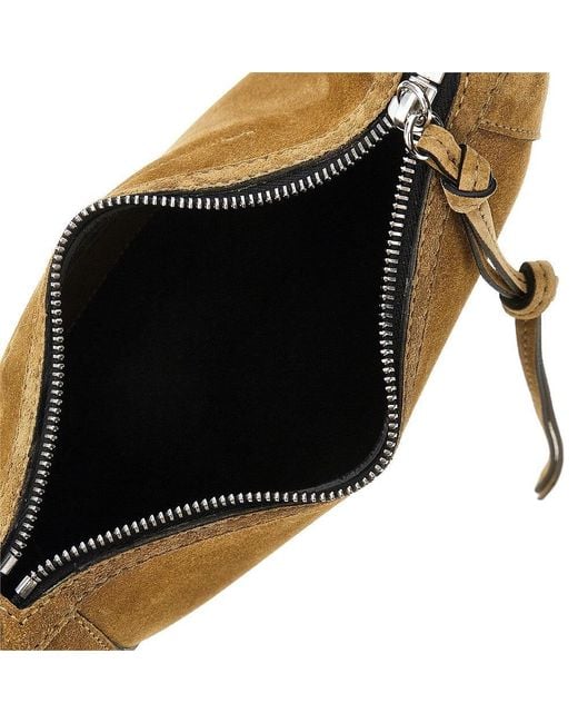 Isabel Marant Metallic Suede Leather Oskan Moon Bag
