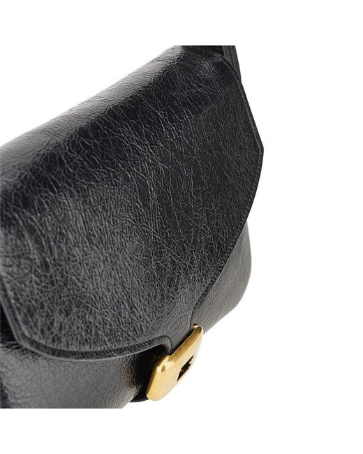 Balenciaga Blue Arena Leather Medium 'Clicca' Shoulder Bag