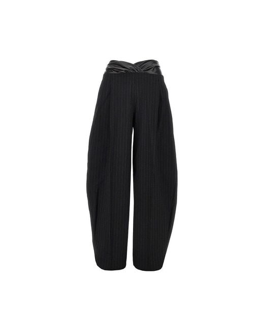 ANDAMANE Black Gabardine 'Astra' Pants