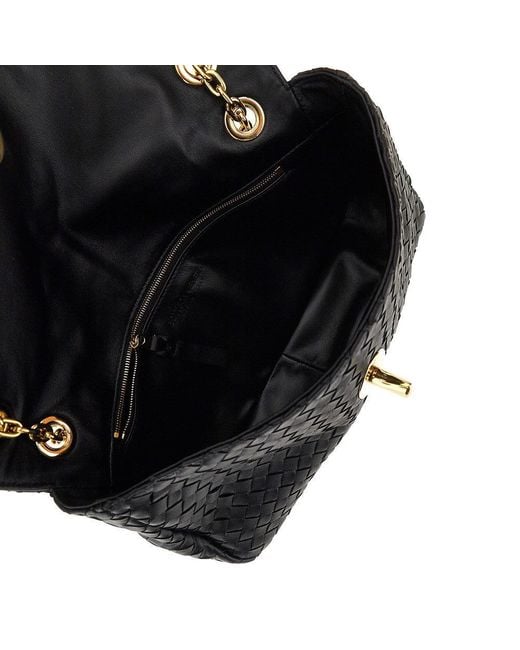 Bottega Veneta Black Intrecciato Nappa Leather 'Madison' Bag