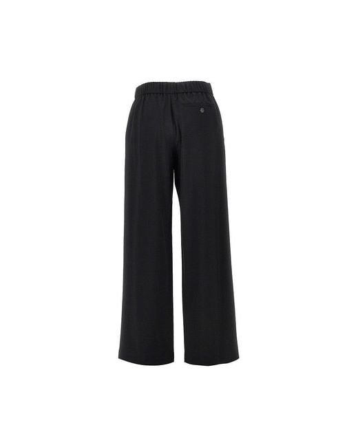 Loewe Black Wool Pants With Elasticated Waist