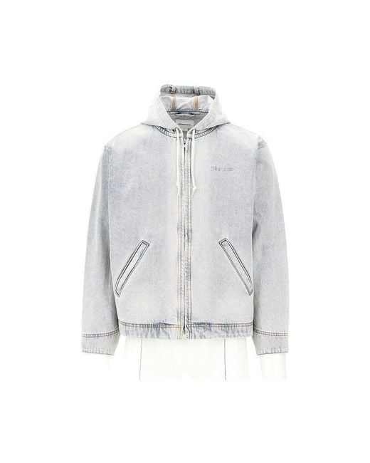 Thisisneverthat Gray Washed Denim Carpenter Jacket for men