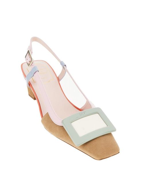 Roger Vivier Multicolor 'Belle Vivier' Multicoloured Slingback Pumps