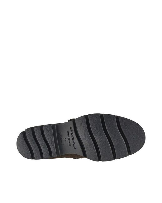 Emporio Armani Brown Suede Leather Ankle Boots
