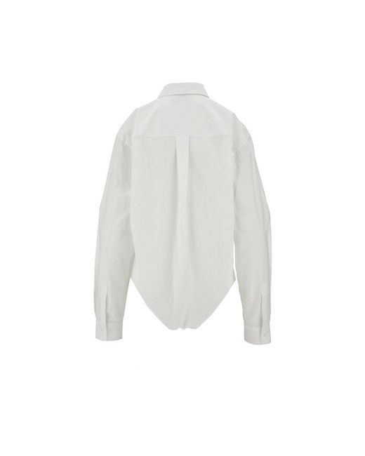 Coperni White Poplin Body Shirt