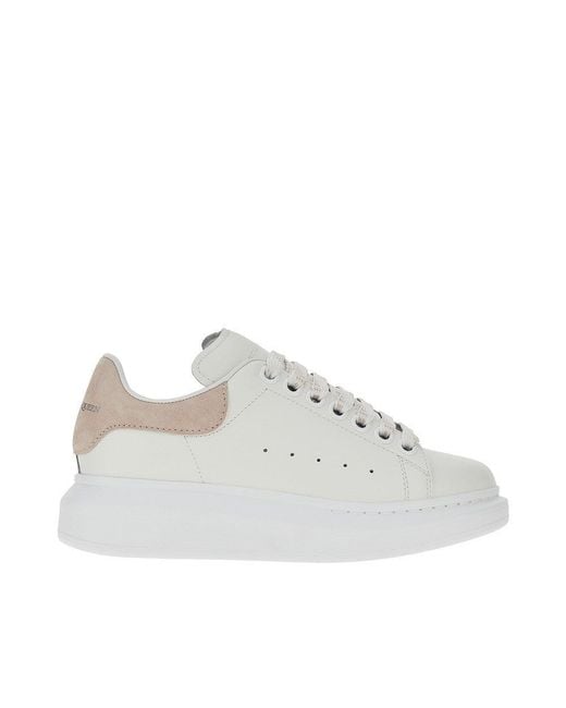 McQueen Gray Leather Oversize Sneakers