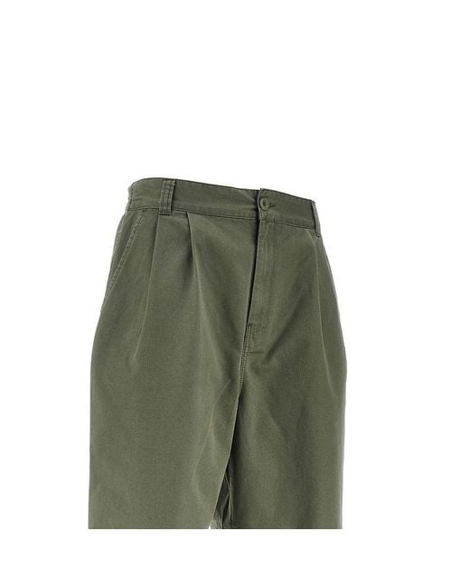 Carhartt Green 'Marv' Cotton Twill Pants for men