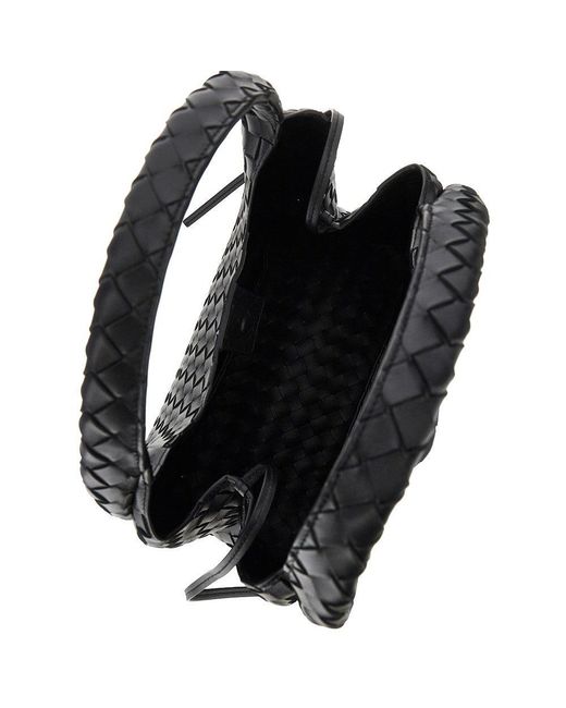Bottega Veneta Black Intrecciato Nappa Leather 'Campana' Bag