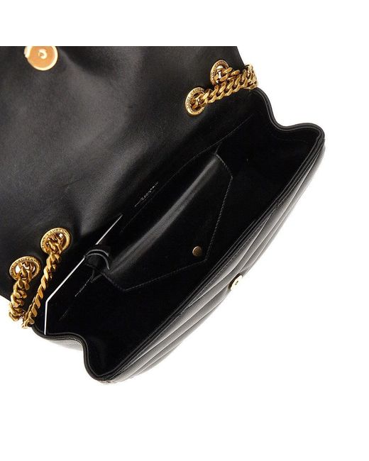 Saint Laurent Black Quilted Nappa Leather Small 'Loulou' Bag