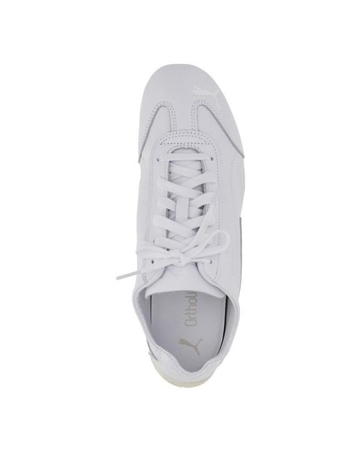 PUMA White 'Speedcat' Leather Sneakers for men