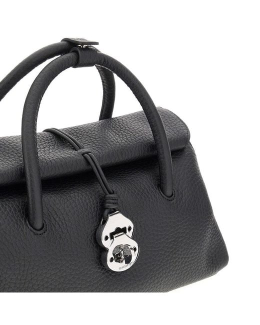 Zanellato Black Small Dotta' Leather Bag