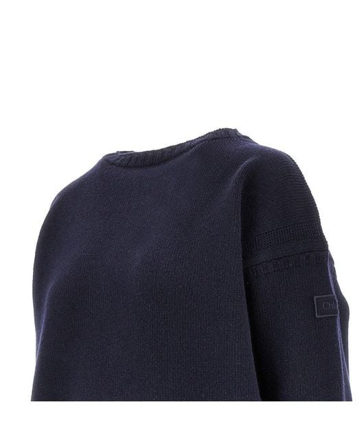 Chloé Blue Wool And Cashmere Oversized Sweater
