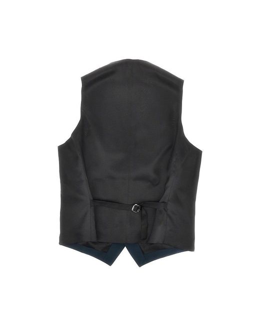 Luigi Bianchi Blue Wool And Mohair Tailored Vest for men