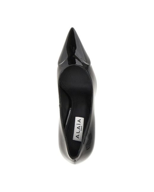 Alaïa Black Patent Leather Pumps 90