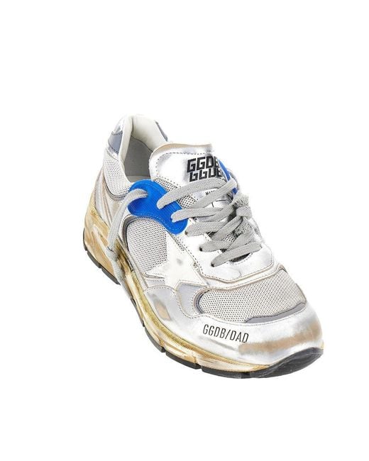 Golden Goose Deluxe Brand Blue 'Running Dad' Mesh And Leather Sneakers for men