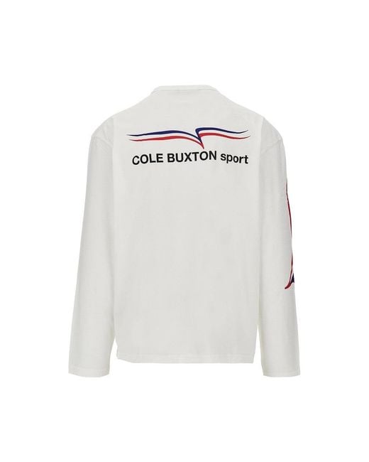 Cole Buxton White Sport' Long-Sleeved T-Shirt for men