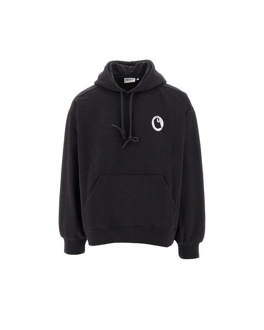 Carhartt Black 'Charm Link' Print Hoodie for men