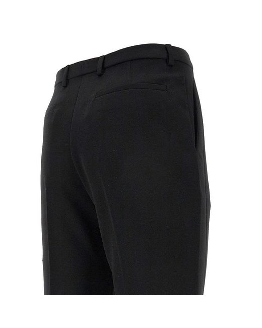 Saint Laurent Black Grain De Poudre Tuxedo Pants for men