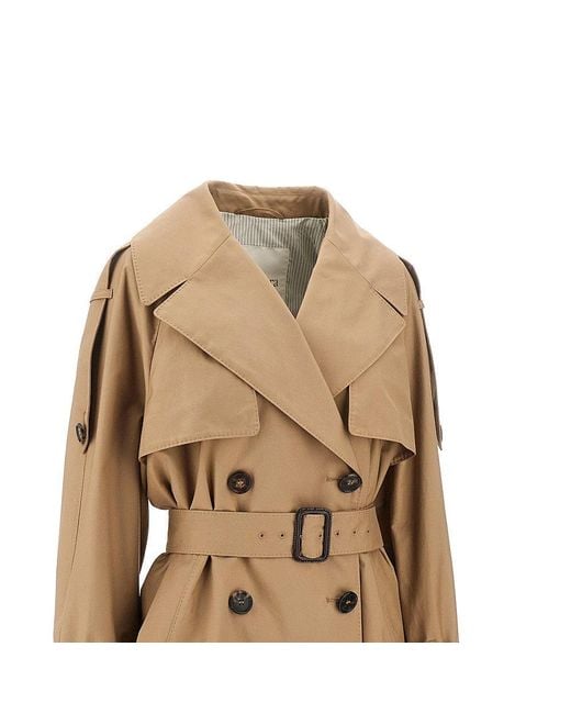 Max Mara Cube Natural Cotton-Blend Oversized Trench Coat