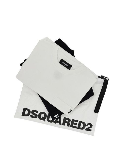 DSquared² Black Cotton Jersey Two-Pieces Set for men