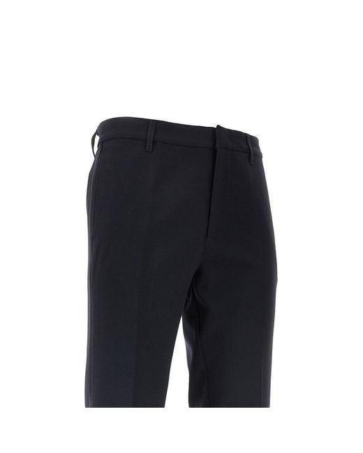 Emporio Armani Black Stretch Viscose-Blend Chino Pants for men