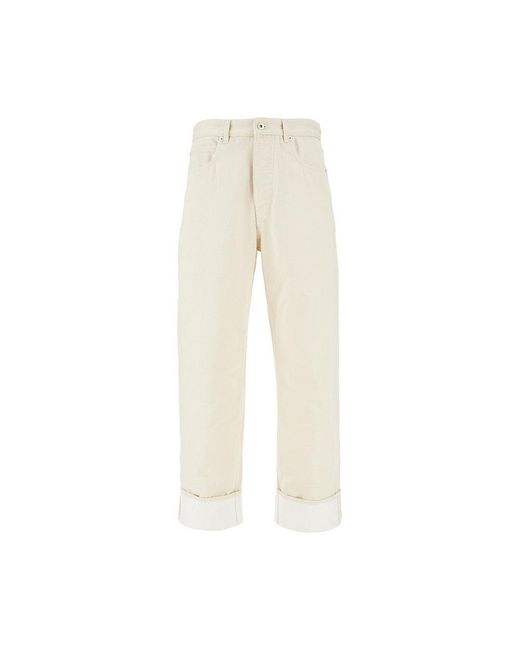 Bottega Veneta Natural Stone Washed Jeans With Cuffs for men