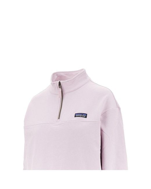 Patagonia Purple 'Ahnya' Half-Zip Sweatshirt