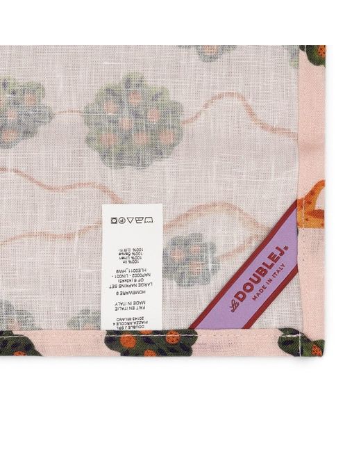 LaDoubleJ Red Patterned Napkin Set