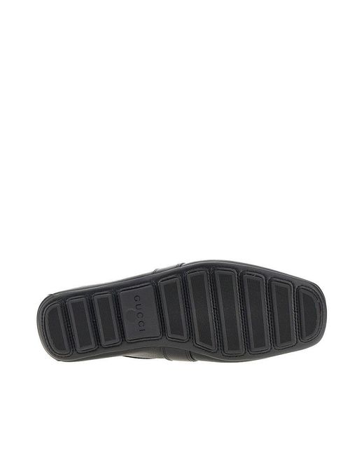 Gucci Blue Leather Loafers With Double G Detail 8 for men