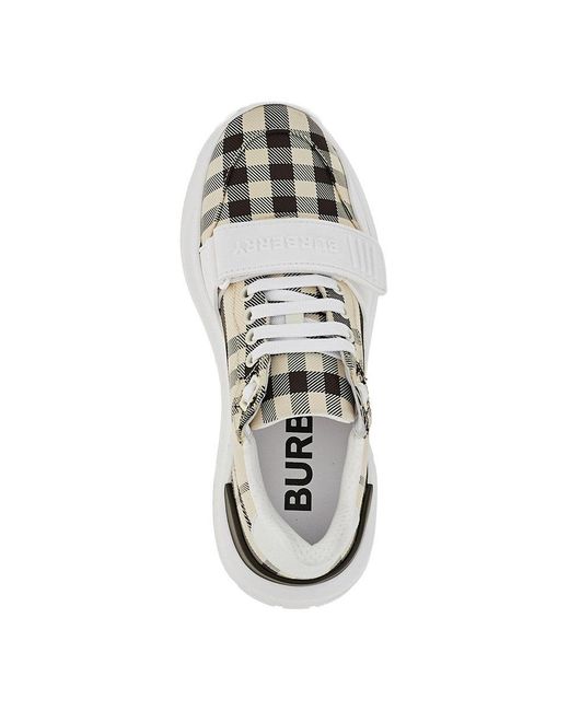 Burberry Natural Check Fabric Sneakers