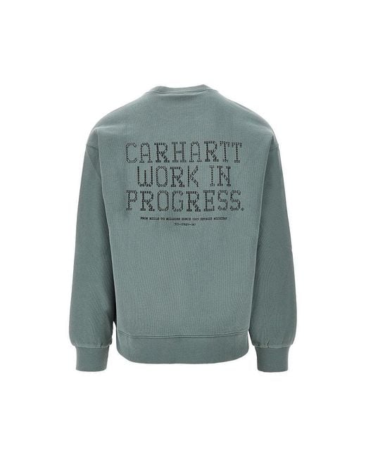 Carhartt Green 'Punched' Crewneck Sweatshirt for men