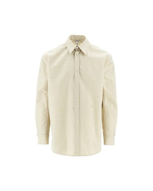 Bottega Veneta Natural Wool And Cotton Twill Shirt for men