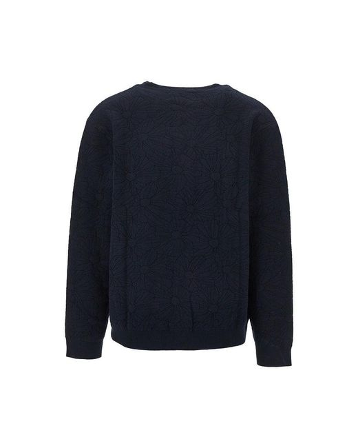 Wax London Blue 'Alban' Jacquard Knit Cardigan for men