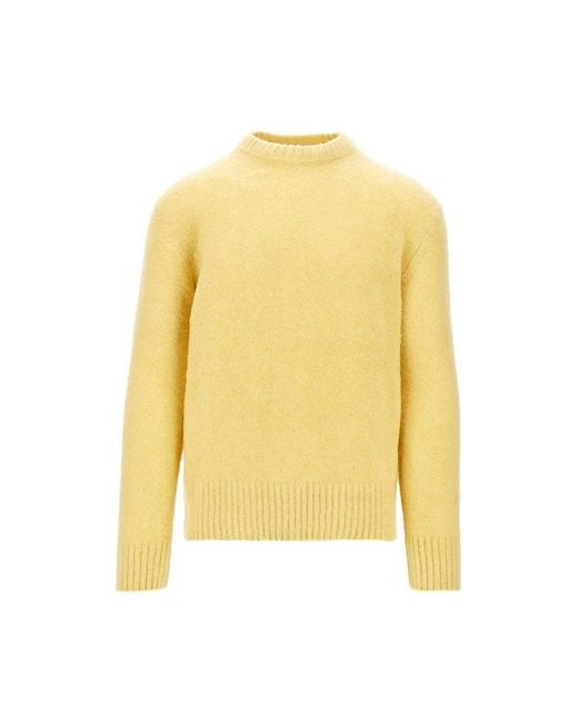 Piacenza 1733 Yellow Virgin Wool Sweater for men