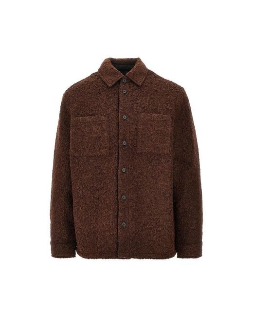 Wax London Brown 'Mount' Reversible Overshirt for men