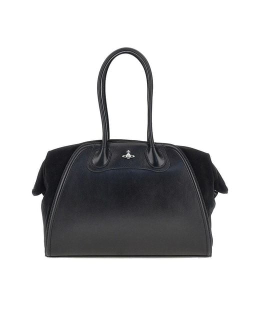Vivienne Westwood Black 'Shirley Holdall' Leather Bag